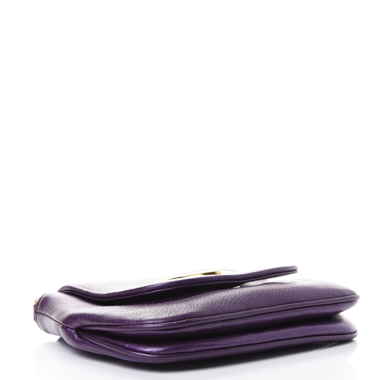 Gucci Metallic Pebbled Calfskin Small 1973 Chain Shoulder Bag Purple 3 of 4