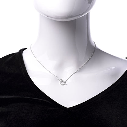 Hermes 18K White Gold Diamond Finesse Pendant Necklace 2 of 7