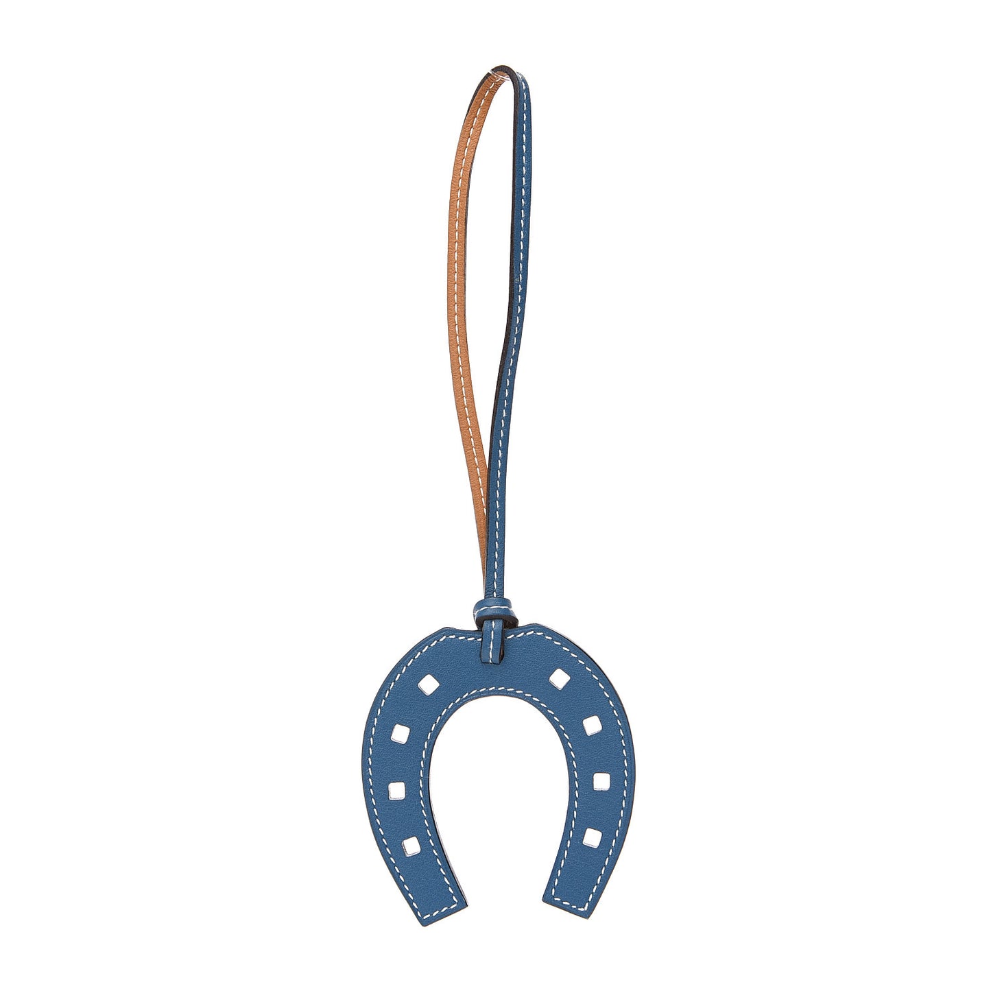 Swift Paddock Horseshoe Bag Charm Bleu De Galice Natural Sable
