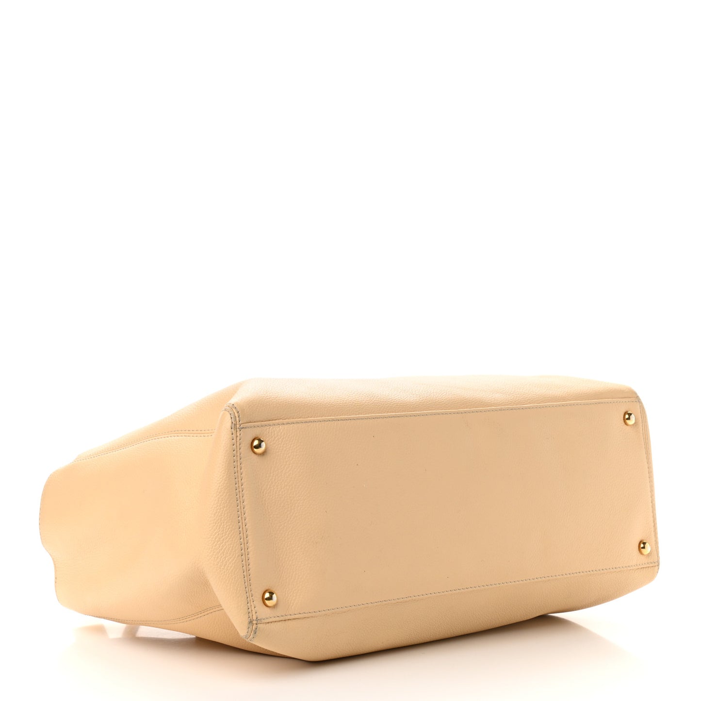 Calfskin Cerf Executive Shopper Tote Beige