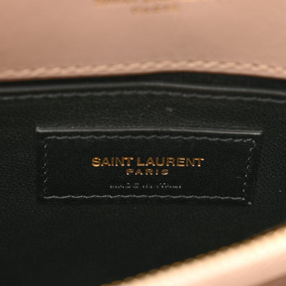 Saint Laurent Calfskin Y Quilted Monogram Small Loulou Chain Satchel Light Natural 7 of 10
