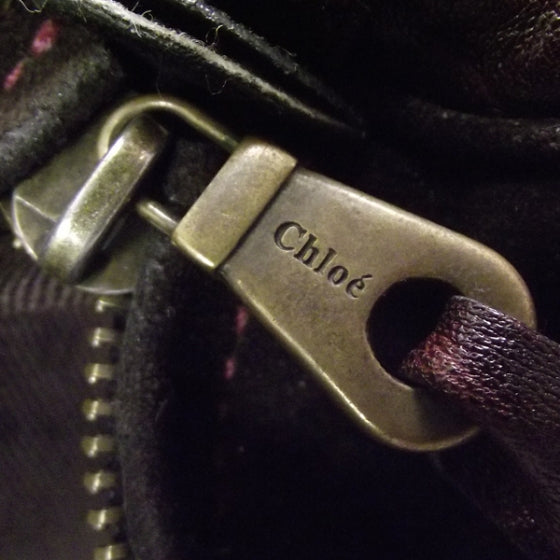 Chloe Calfskin Suede Silverado Shoulder Bag Bordeaux 11 of 13