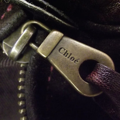 Chloe Calfskin Suede Silverado Shoulder Bag Bordeaux 11 of 13