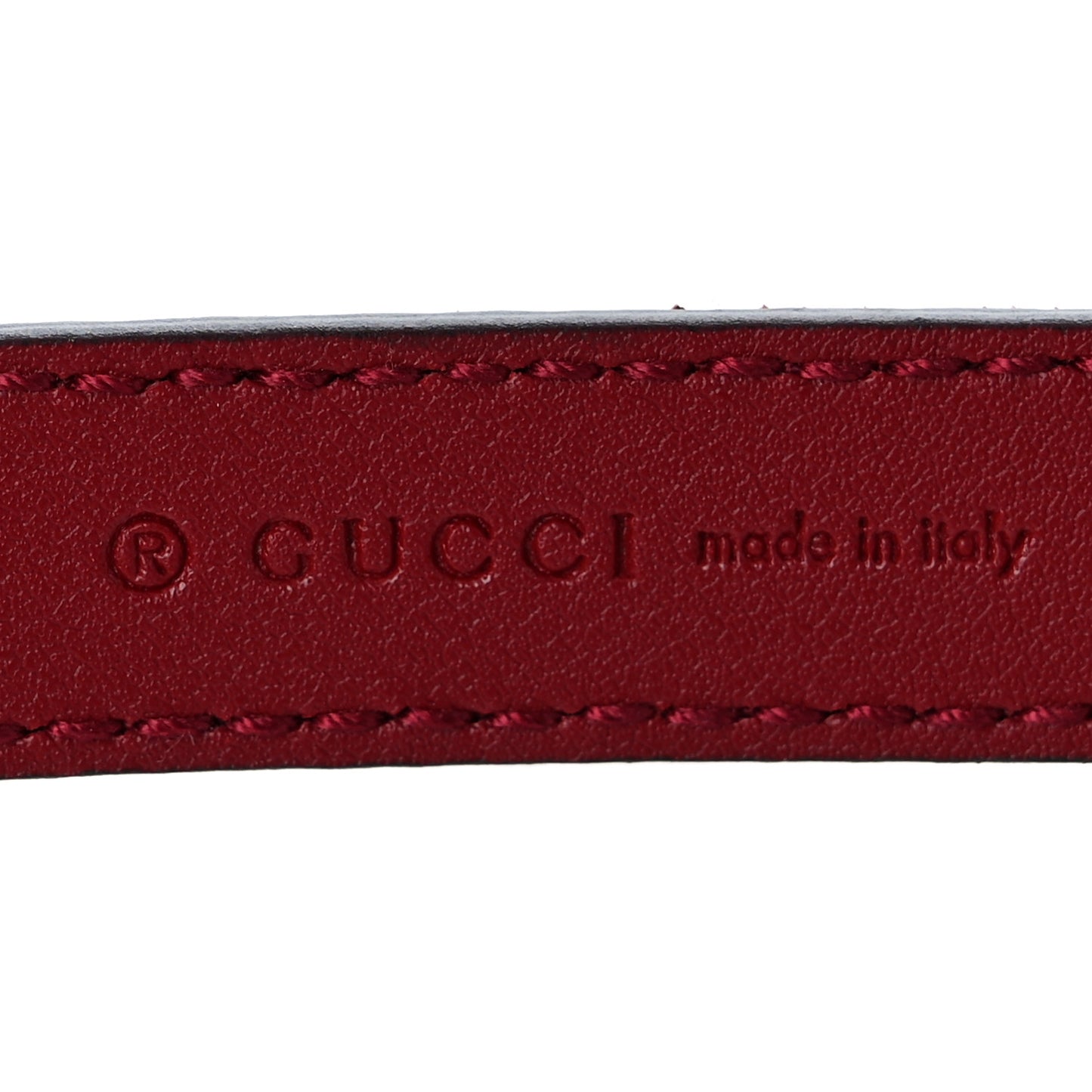 Suede Calfskin Torchon Double G 15mm Belt 75 30 Red