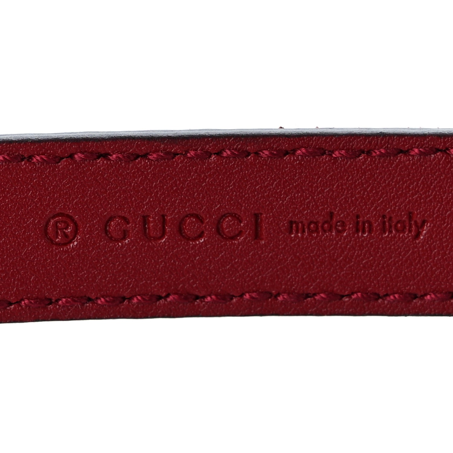 Gucci Suede Calfskin Torchon Double G 15mm Belt 75 30 Red 3 of 7