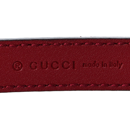 Gucci Suede Calfskin Torchon Double G 15mm Belt 75 30 Red 3 of 7