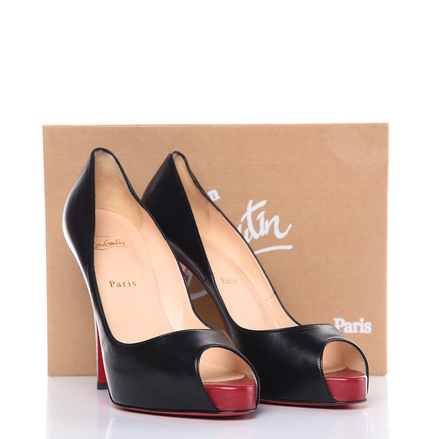 Christian Louboutin Kid Very Prive 120 Pumps 41 Black Red 10 of 13