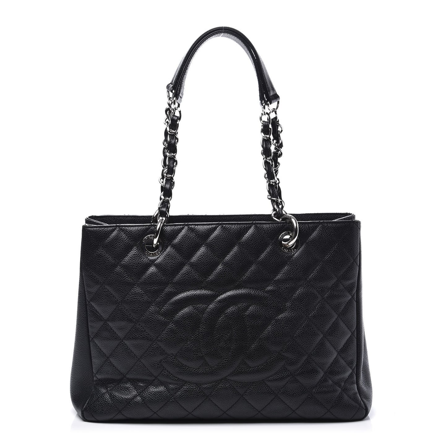 Caviar Quilted Grand Shopping Tote GST Black