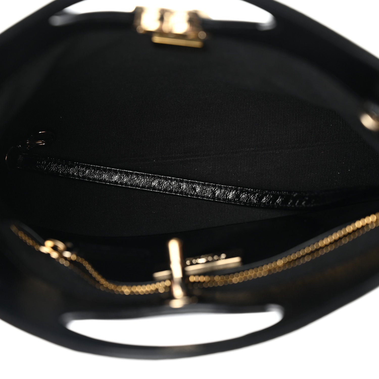 Chanel Shiny Crumpled Calfskin Quilted Mini 31 Shopping Bag Black 5 of 11