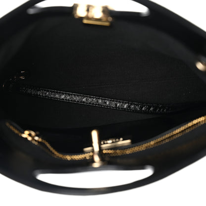 Chanel Shiny Crumpled Calfskin Quilted Mini 31 Shopping Bag Black 5 of 11