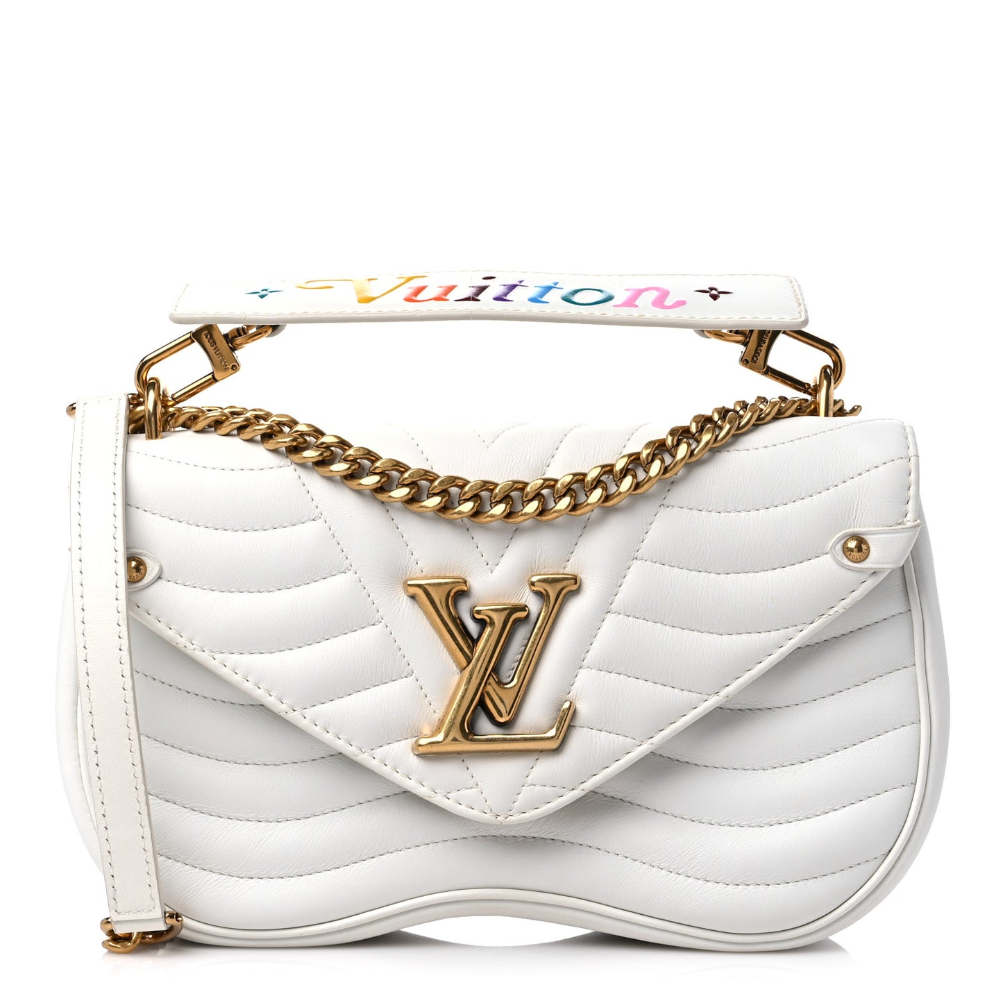 Calfskin New Wave Chain PM White