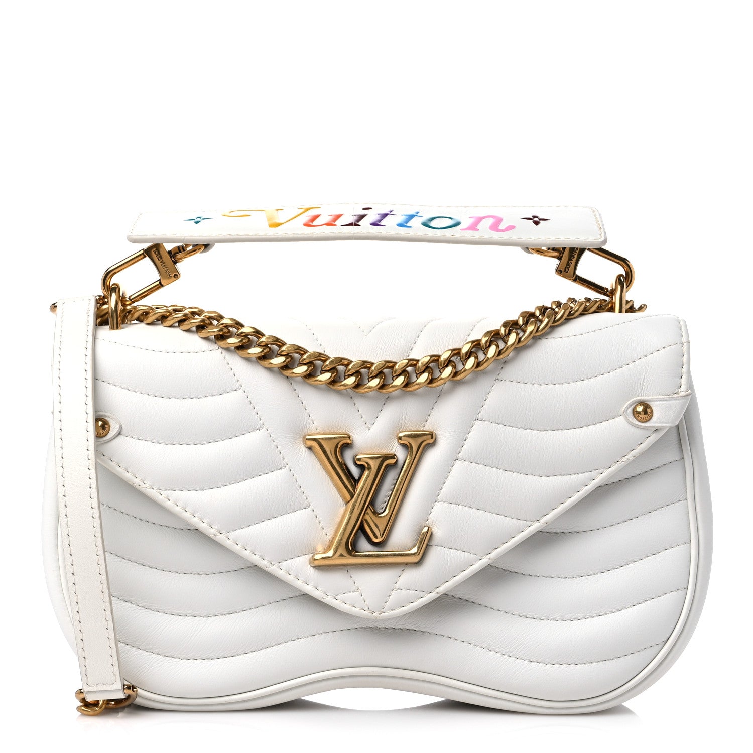 Louis Vuitton Calfskin New Wave Chain PM White 1 of 11