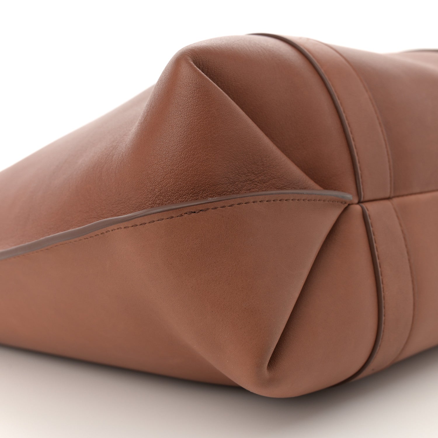 The Row Polished Saddle Calfskin Dante Tote Dark Cuir 8 of 13