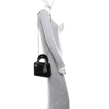 Christian Dior Lambskin Cannage Mini Lady Dior Black 2 of 10