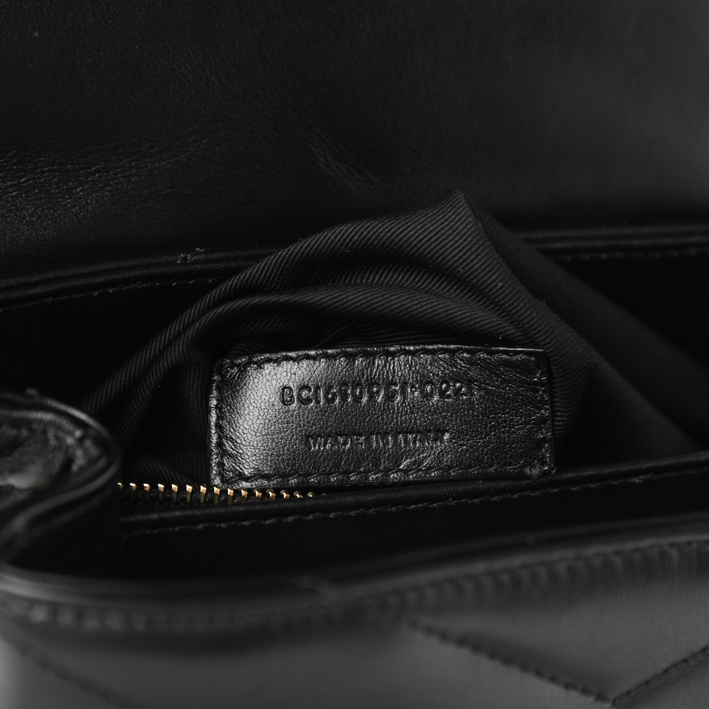 Calfskin Y Quilted Monogram Toy Loulou Crossbody Bag Black