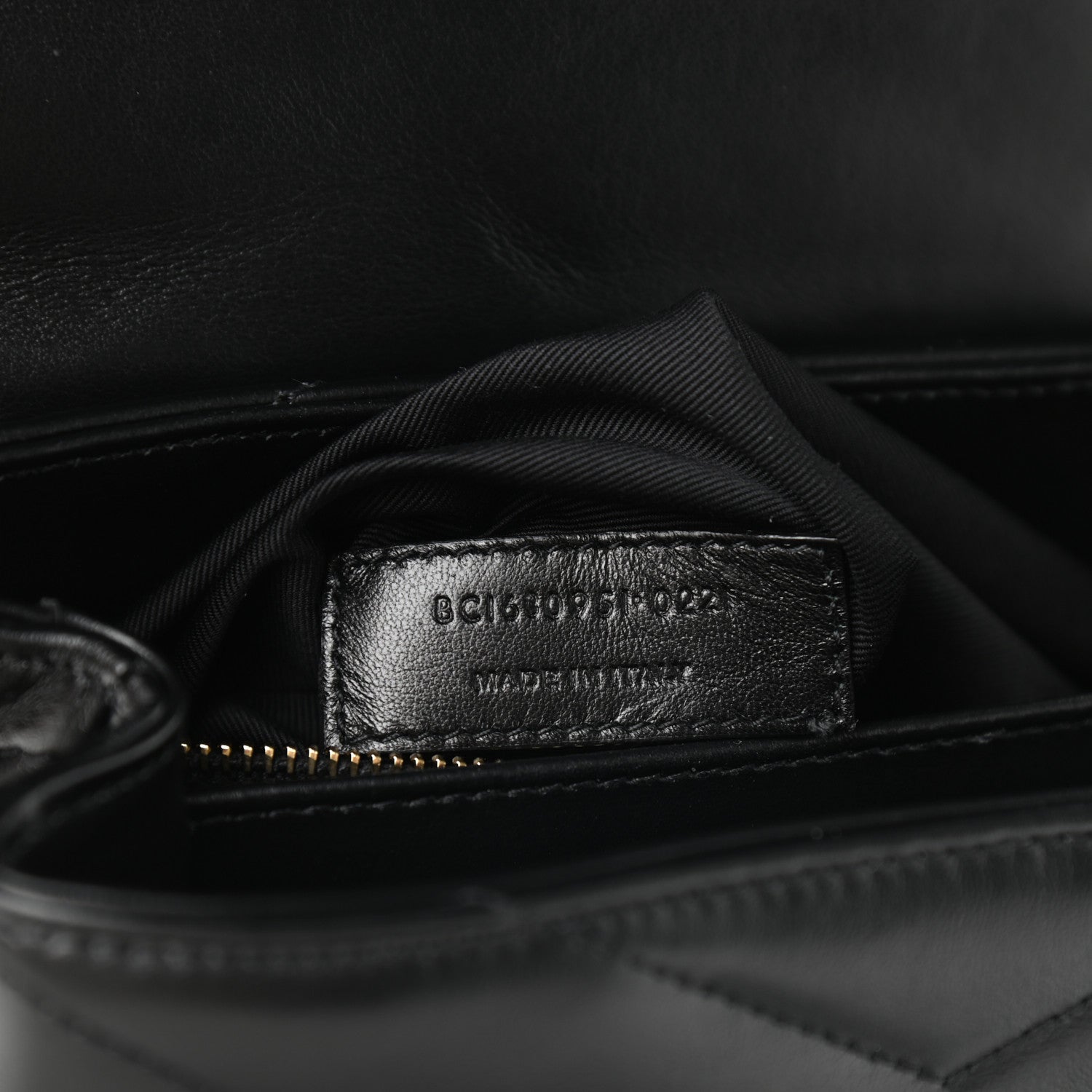 Saint Laurent Calfskin Y Quilted Monogram Toy Loulou Crossbody Bag Black 7 of 9