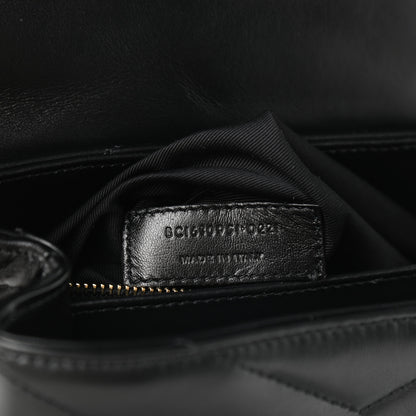 Saint Laurent Calfskin Y Quilted Monogram Toy Loulou Crossbody Bag Black 7 of 9