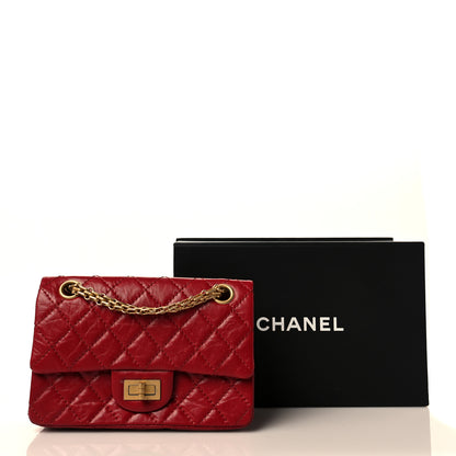 Chanel Aged Calfskin Quilted 2.55 Reissue Mini Flap Red 9 of 9