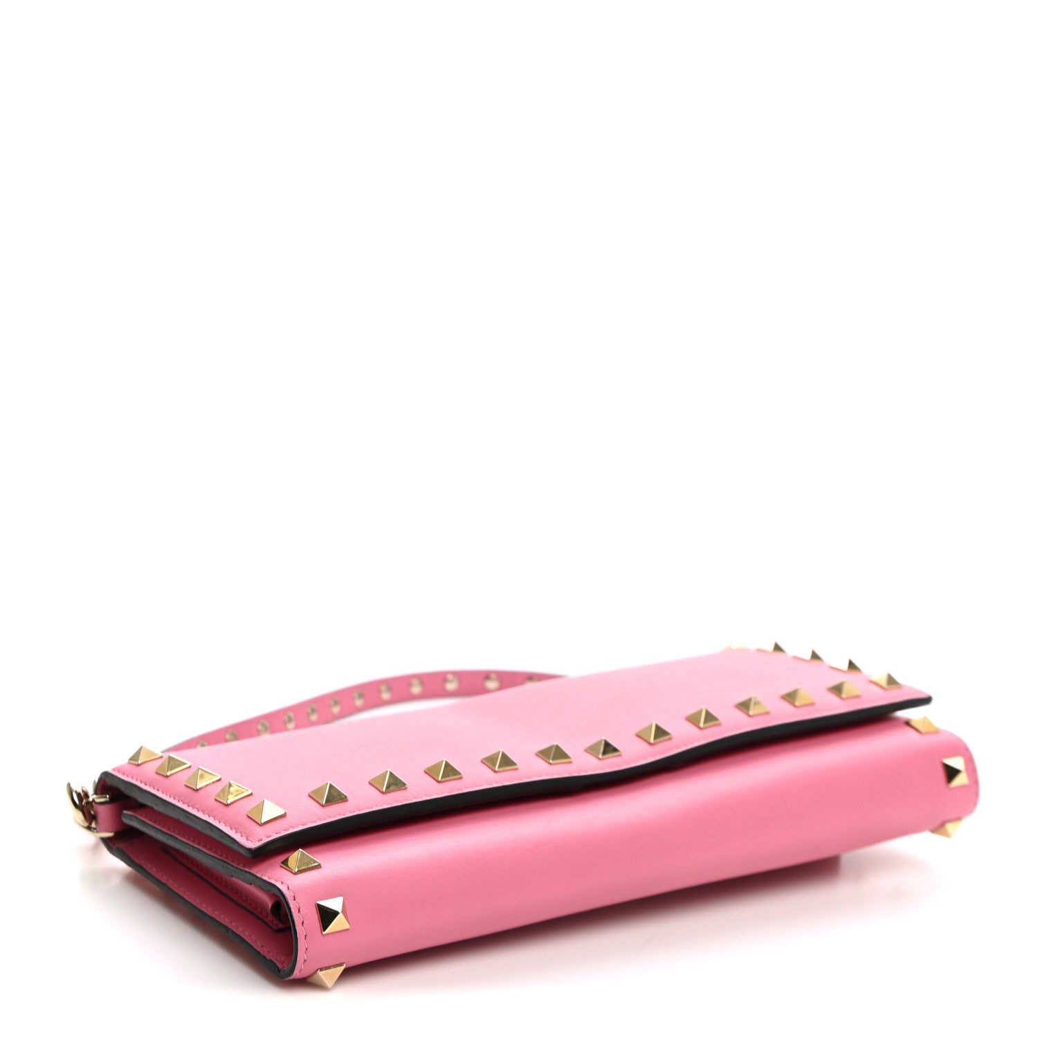 Valentino Garavani Vitello Rockstud Wallet On Strap Ninphea 4 of 10