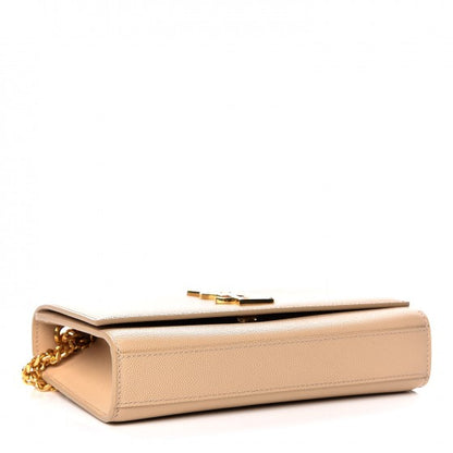 Saint Laurent Grain De Poudre Small Monogram Kate Satchel Nude Powder 4 of 7