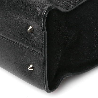 Givenchy Calfskin Crocodile Embossed Medium Shark Lock Satchel Black 10 of 11