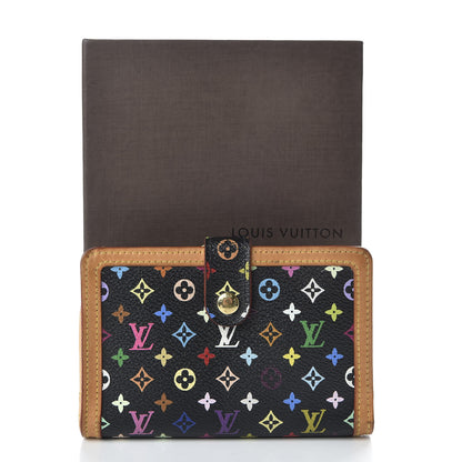 Louis Vuitton Monogram Multicolor French Purse Wallet Black 10 of 10