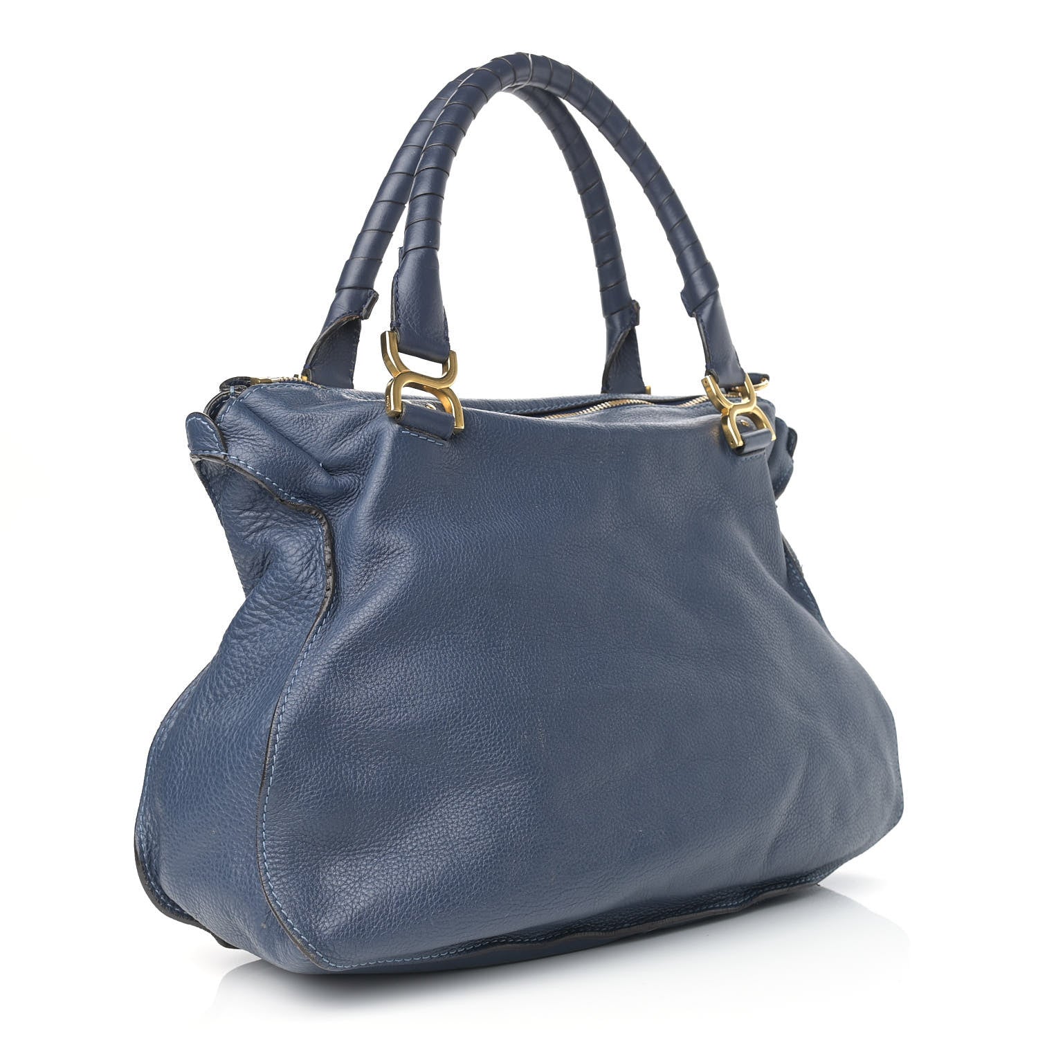 Chloe Calfskin Large Marcie Satchel Blue 2 of 20