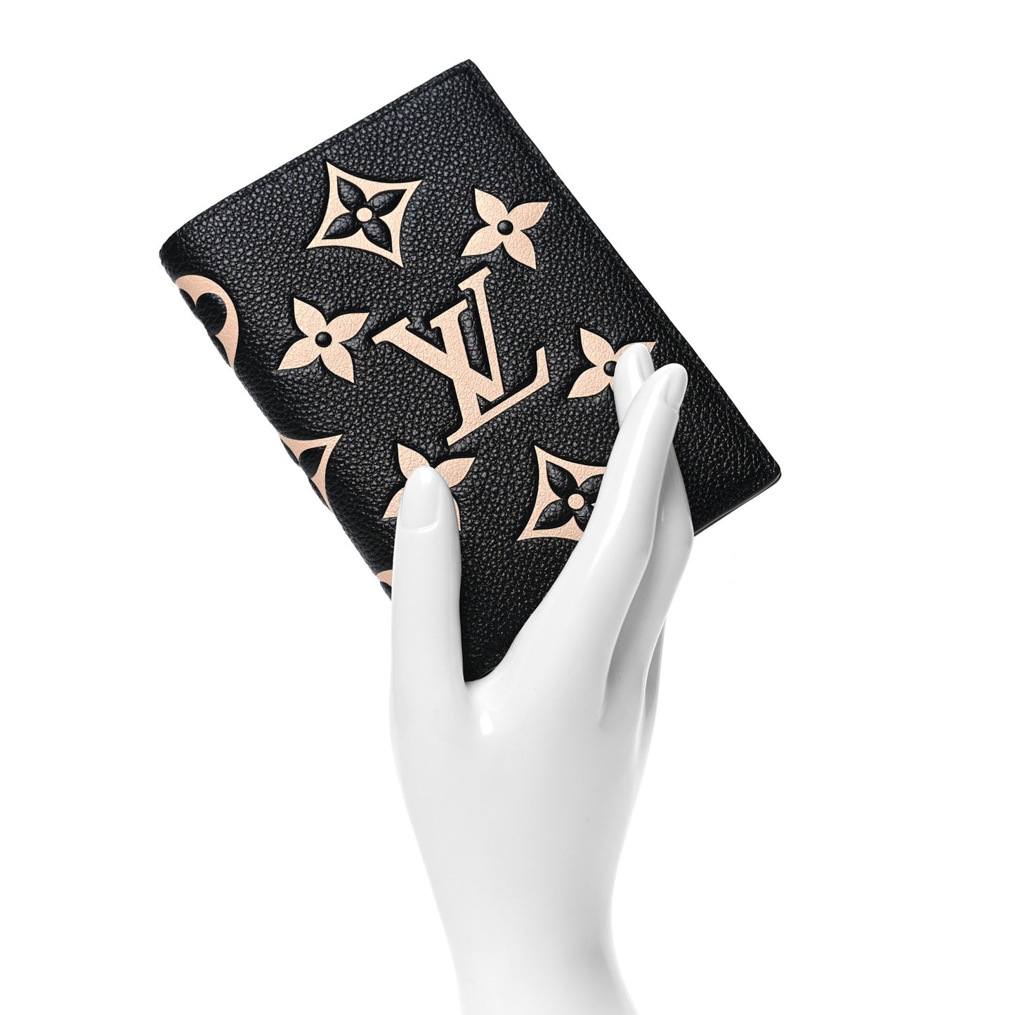 Empreinte Monogram Giant Passport Cover Black Beige