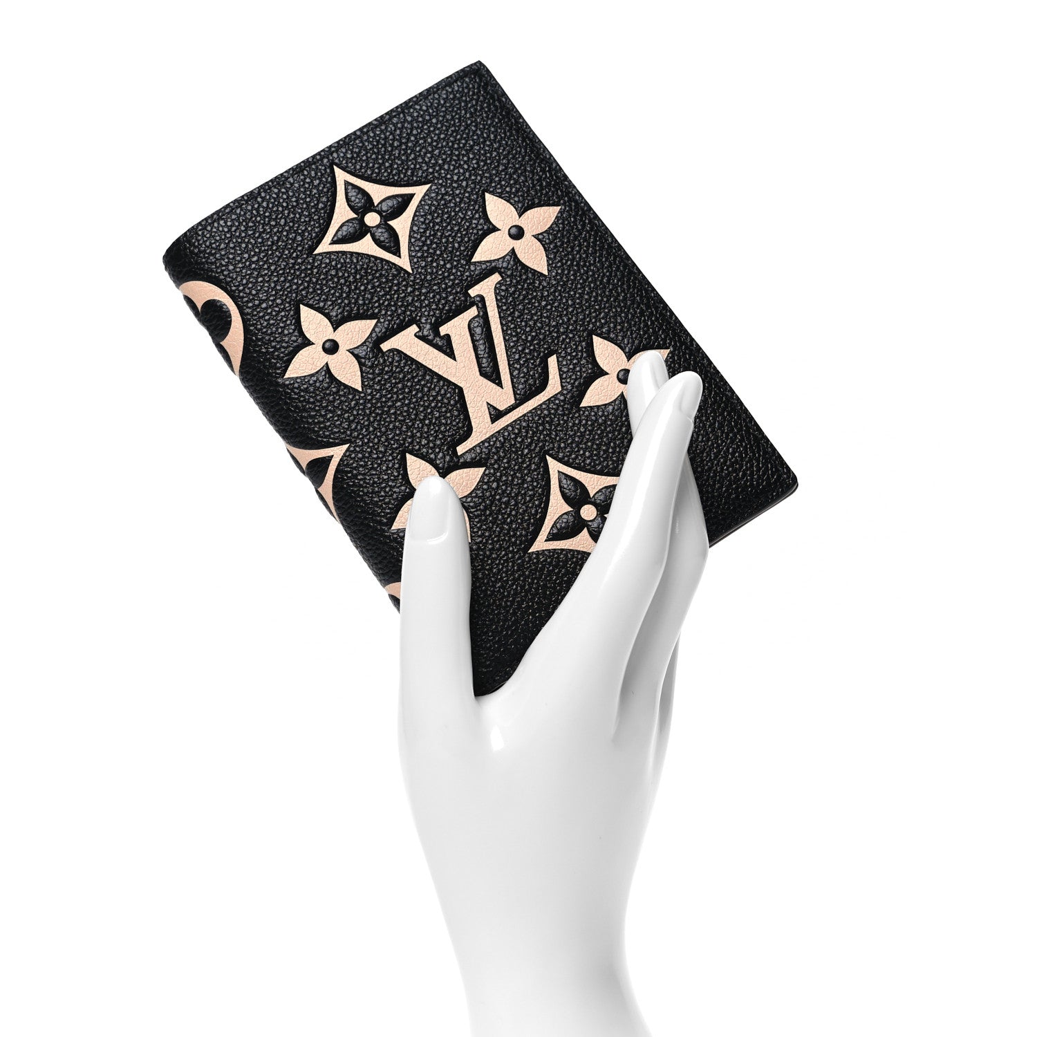 Louis Vuitton Empreinte Monogram Giant Passport Cover Black Beige 2 of 7