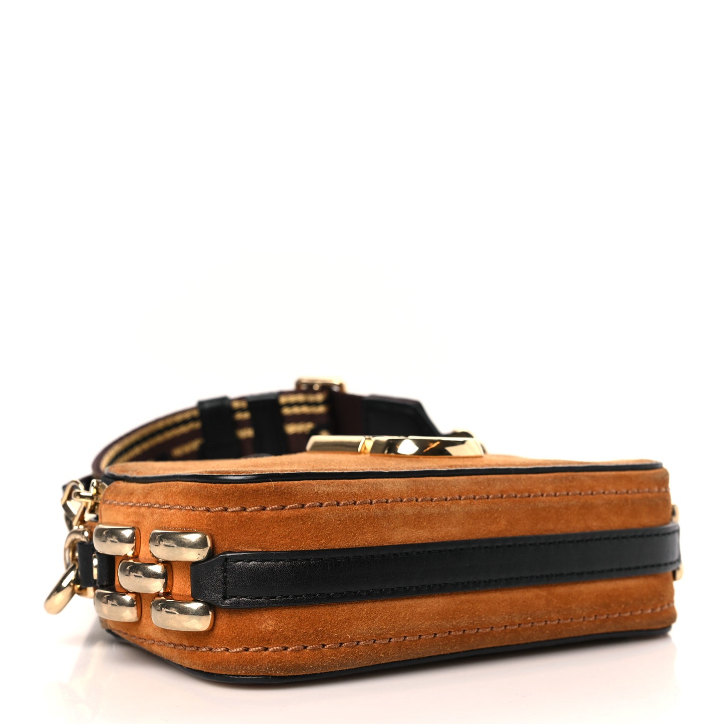 Suede Small Snapshot Camera Bag Mustard