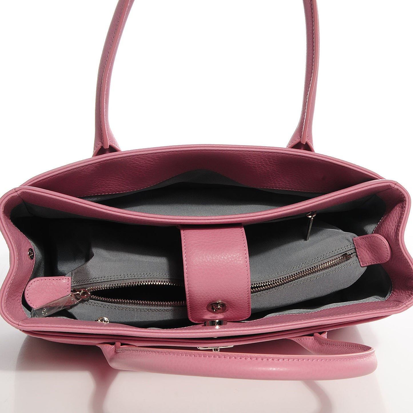 Calfskin Small Cerf Shopper Tote Pink