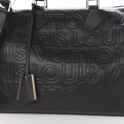 Louis Vuitton Calfskin Embossed Speedy Cube 30 Black 16 of 16
