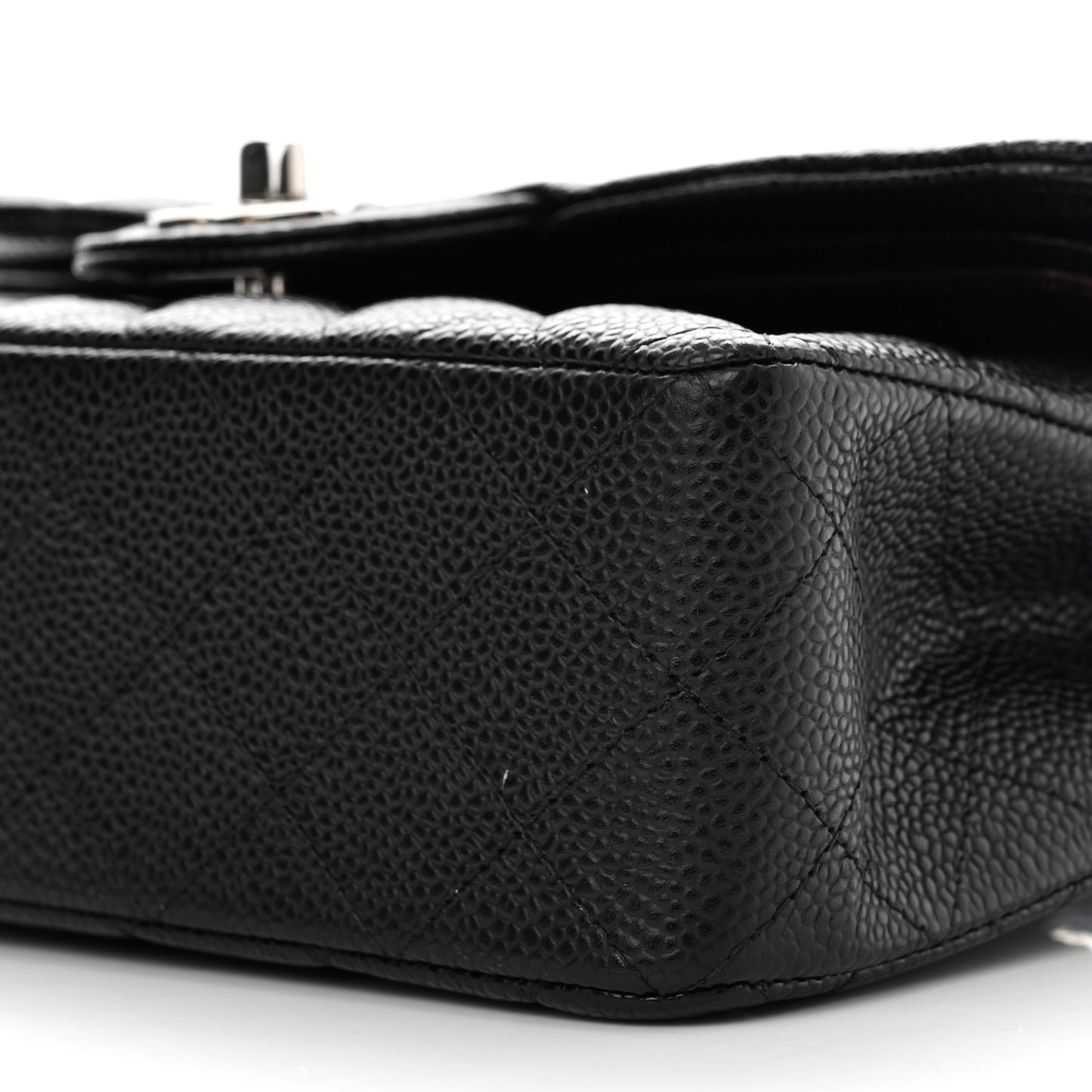 Caviar Quilted Small Double Flap Black