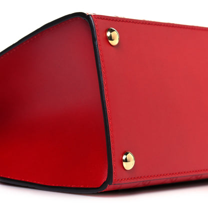 Gucci Guccissima Signature Small Padlock Top Handle Bag Hibiscus Red 9 of 11