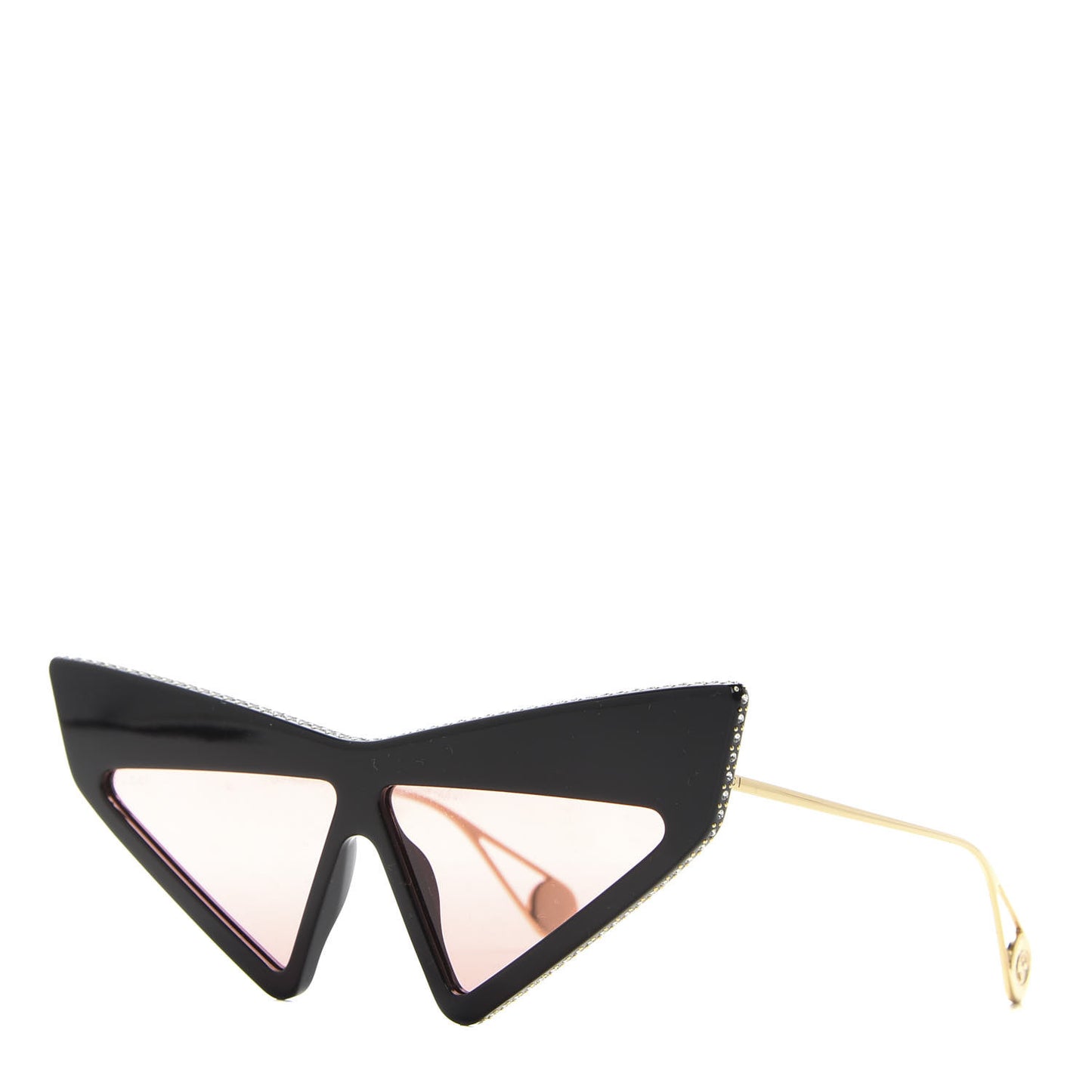 Acetate Crystal Geometric Sunglasses GG0430S Black