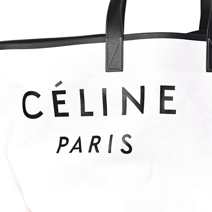 Celine Textile Medium Made In Tote White Black 9 of 9