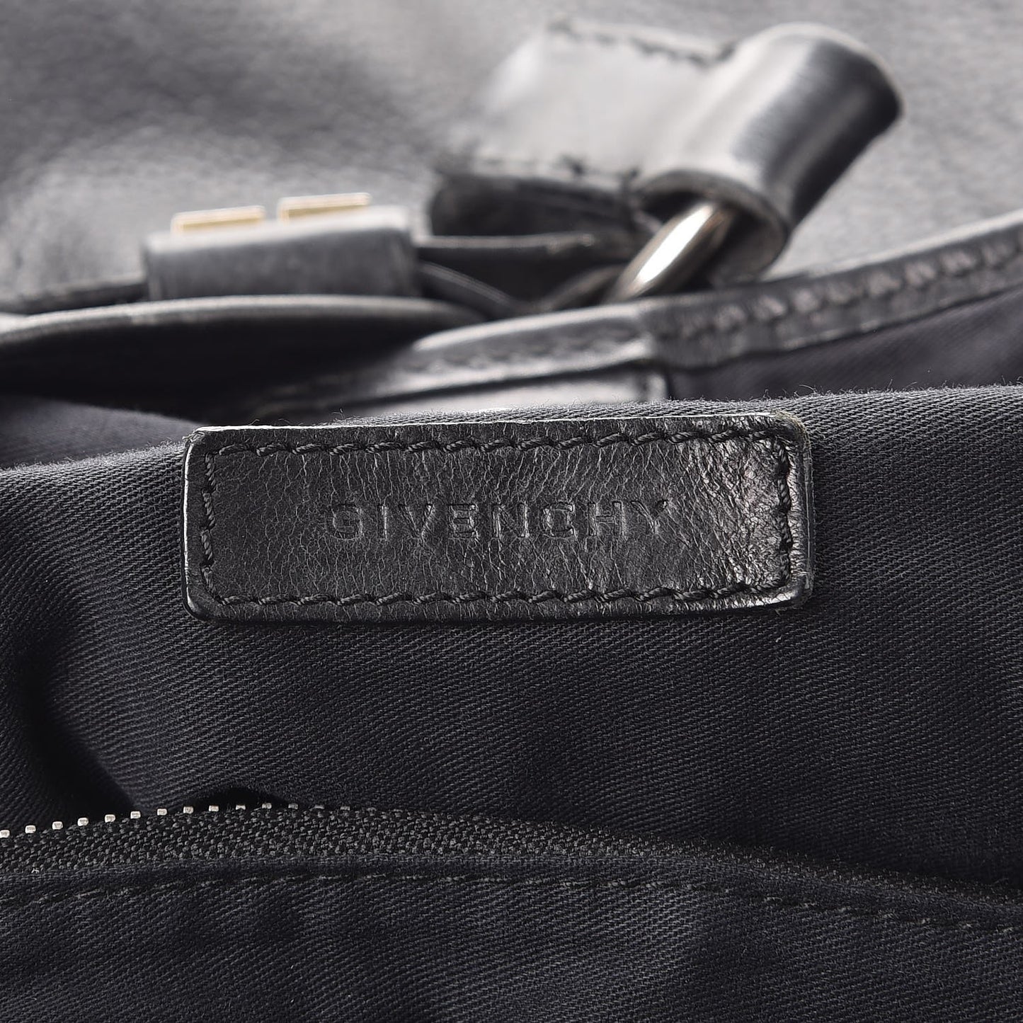 Leather Chain Hobo Shoulder Bag Black