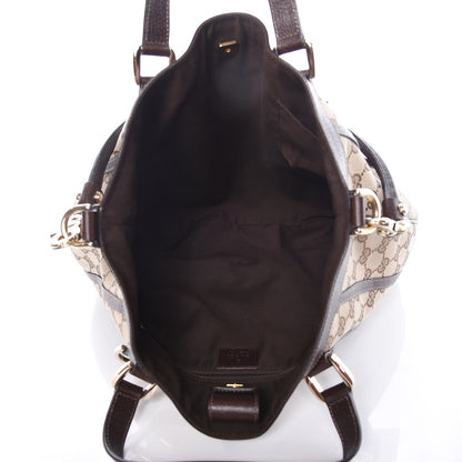 Gucci Monogram Medium Abbey Convertible Tote Dark Brown 5 of 9