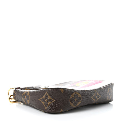 Louis Vuitton Monogram 2019 Christmas Animation Mini Courchevel Pochette Accessories Fuchsia 4 of 8