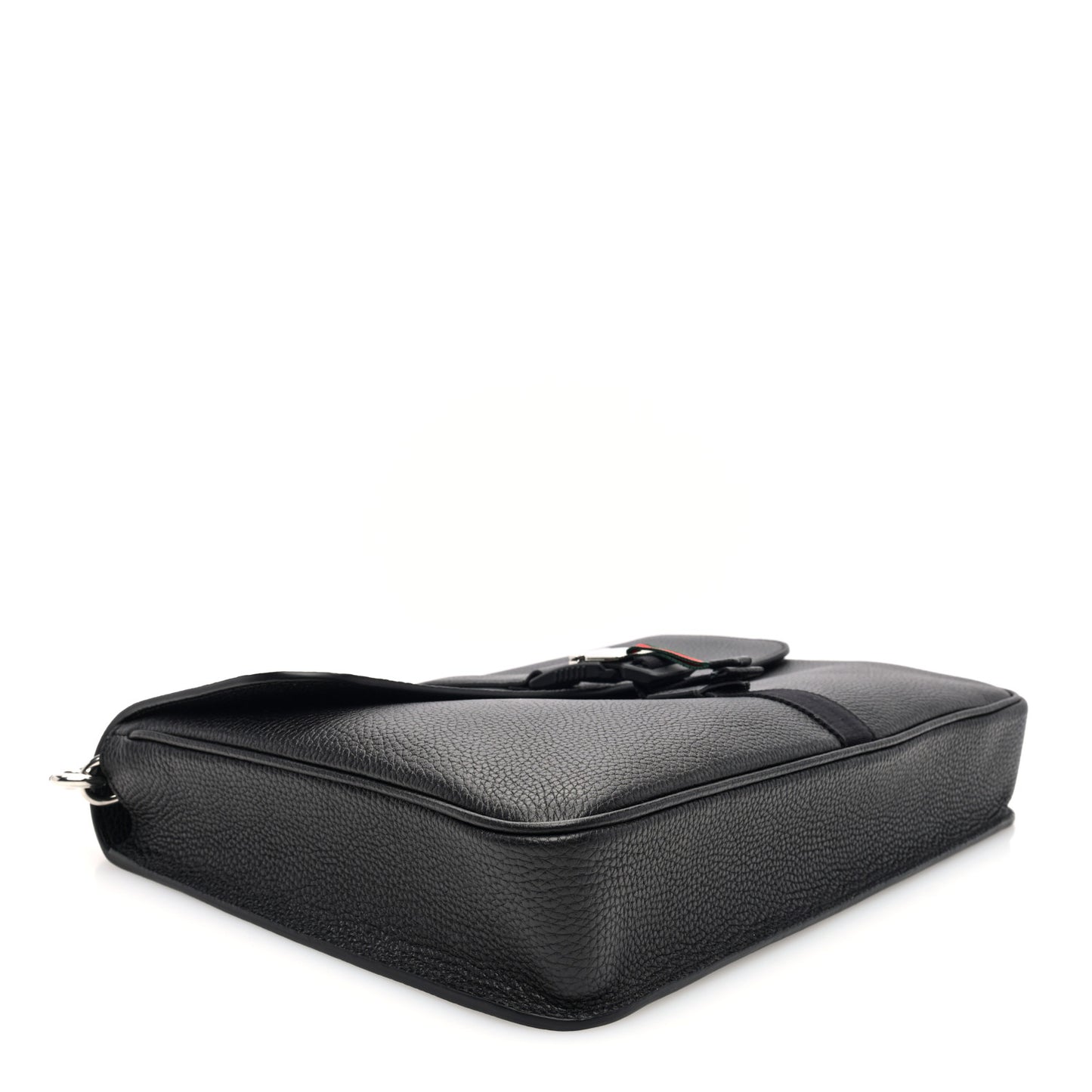 GG Calfskin Web Medium Business Case Black