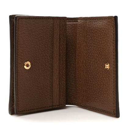 Gucci GG Supreme Monogram Web Ophidia Card Case Beige New Acero 5 of 6