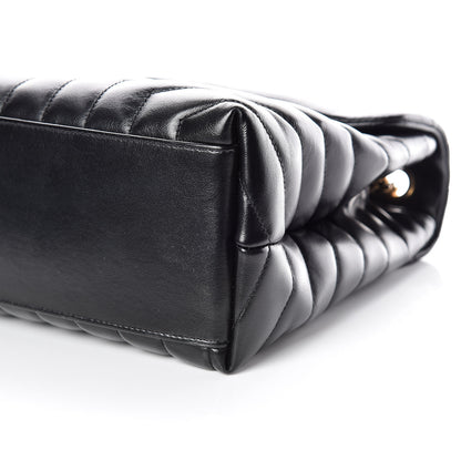 Saint Laurent Calfskin Y Quilted Monogram Medium Loulou Chain Satchel Black 10 of 10