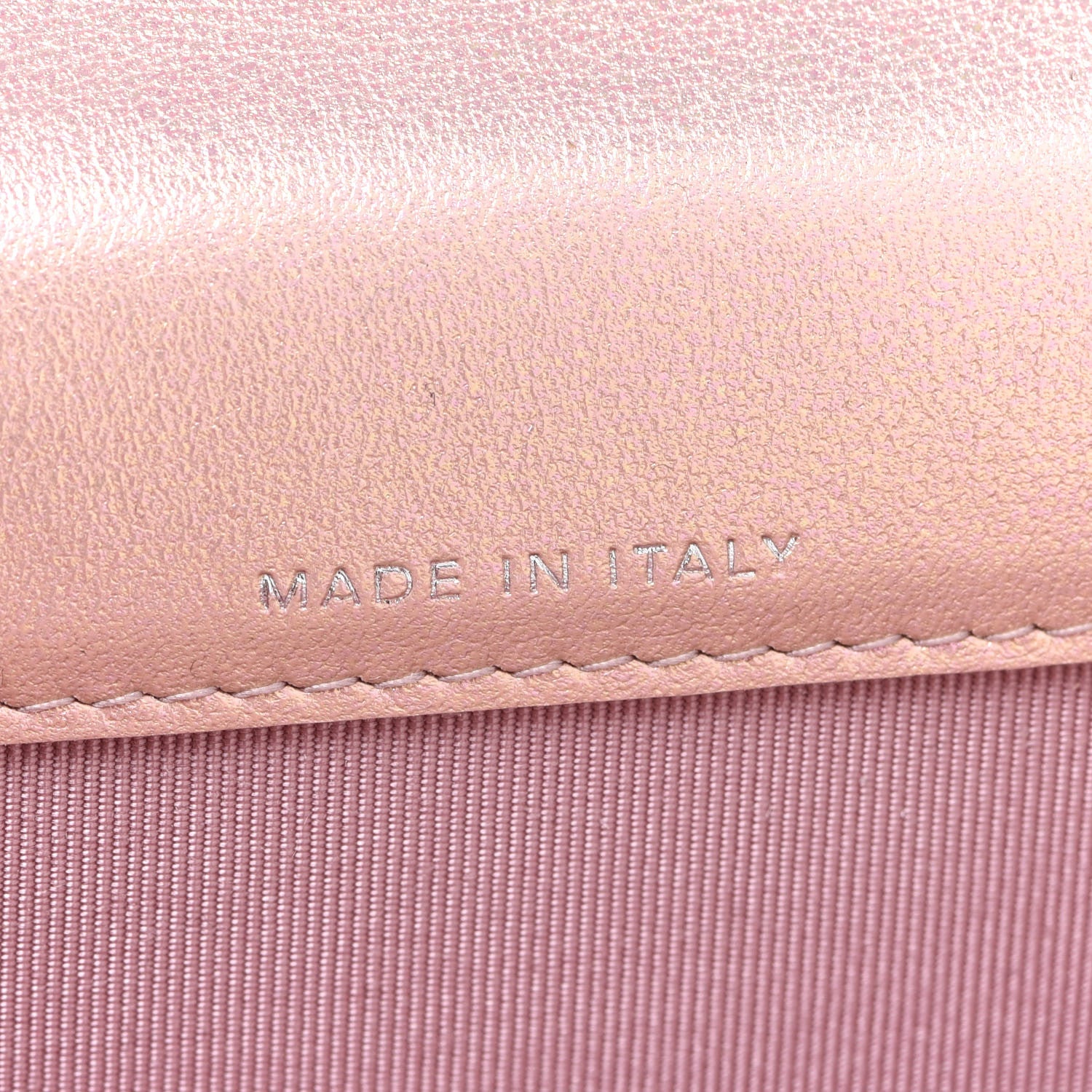 Chanel Iridescent Calfskin Quilted Flap Card Holder Wallet Pink 7 of 9