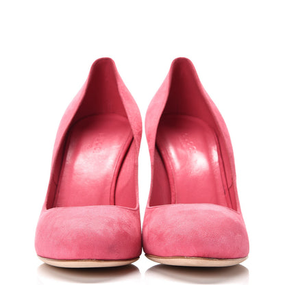 Gucci Kid Scamosciato Interlocking G Jennifer Pumps 38 Shocking Pink 2 of 11