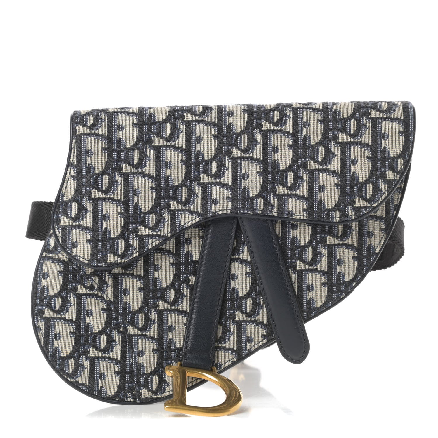 Christian Dior Oblique Saddle Belt Bag Blue 1 of 11