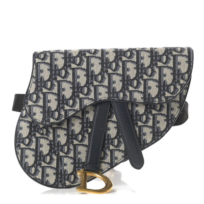 Christian Dior Oblique Saddle Belt Bag Blue 1 of 11
