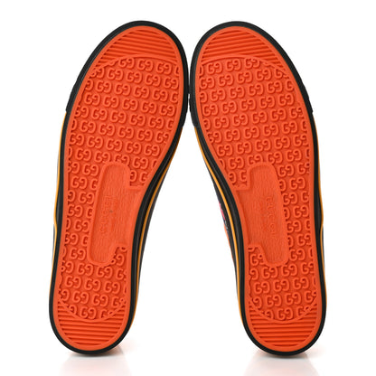 Gucci Econyl Nylon Web Monogram Off The Grid Mens 1977 Tennis Sneakers 8.5 Carrot Orange Black 5 of 8