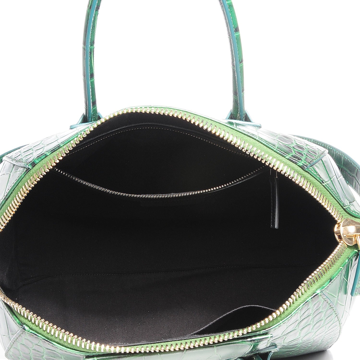 Givenchy Calfskin Crocodile Embossed Small Antigona Emerald 10 of 10