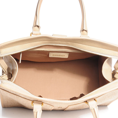 Saint Laurent Sheepskin Straw Raffia Medium Cabas ChYc 7 of 7