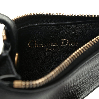 Christian Dior Grained Calfskin Saddle Coin Purse Black 3 of 4